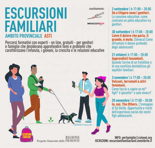 “Escursioni familiari” percorsi informativi online e gratuiti